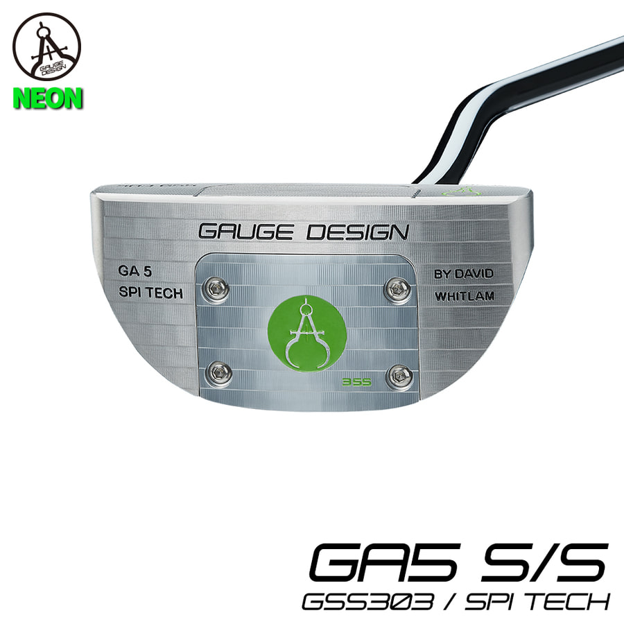 게이지디자인코리아게이지디자인 네온 시리즈 GA5 올실버 GSS303 스틸샤프트 말렛 골프 퍼터